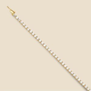 14k Solid Gold Tennis Bracelet 2.25 mm - Birthday Gift - CZ Stones - Trendy